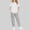 White, variant on NAISIBABY Girls Outfit Sets Size 7, Comfortable Fashion Short Sleeve T-Shirt and Sweatpants 2-Piece Kids Casual Clothes Sets (3-13T)