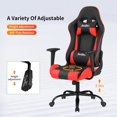 thumbnail image 6 of Ergonomic Gaming Chair, Seat Height Adjustment Rolling Swivel Racing Office Chair with Lumbar Support & Headrest Armrest PC Computer Chairs for Adults E-Sports Home Office Desk Chair, 6 of 7
