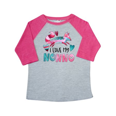 

Inktastic I Love My Nonno Pink and Blue Fox with Hearts Gift Toddler Boy or Toddler Girl T-Shirt