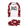 thumbnail image 3 of Odeerbi Christmas Pajamas for Family Holiday Long Sleeve Family Christmas Pajamas Matching Sets Dad Christmas Plaid Printed Blouse Tops + Pants Sleepwear Family Matching PJs Set Red, 3 of 6