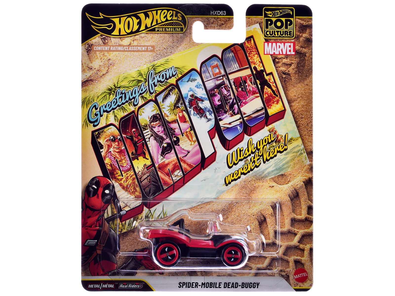 "Pop Culture 2025" 5 piece Set Q "Premium Series" Diecast Model Cars by Hot Wheels