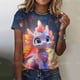 thumbnail image 4 of Camisetas con estampado de dibujos animados para mujer, camiseta informal de manga corta con dragón 3D, ropa de calle de gran tamaño, novedad de verano 2024, 4 of 5