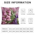 thumbnail image 5 of BANET Flower , Beautiful Bouquet Purple Tulips Pink Wooden Bouquet Double Sided Square Pillowcase Sofa Cushion 20x20in, 5 of 5