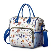 Pioneer Flower Floral Print Pattern Womens Lunch Box for Work,Insulated Large Lunch Bag for Tween and Teen,Loncheras Para Mujer,Leakproof Adult Lunch Bag for Work,Beach,Travel,Picnic,Camping