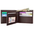 thumbnail image 4 of ID Stronghold – Men’s RFID Leather Wallet - Bifold with ID Window (Brown), 4 of 4
