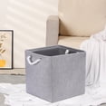 thumbnail image 5 of REGALWOVEN 13 Inch Square Fabric Collapsible Storage Basket Bin with Handle for Shelves Clothes Grey, 5 of 7