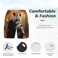 thumbnail image 3 of Kdxio Maple Forest Panda Print Mens Swim Shorts with Mesh Lining, Breathable and Quick-Drying, Adjustable Waist, Privacy Pocket-Large, 3 of 6