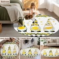 thumbnail image 5 of Small Round Rug 3Ft Washable Non-Slip, Lemon Gnomes Circle Area Rugs for Living Room Bedroom, Farmhouse Botanical Fruits Black Plaid Indoor Floor Mats Carpet Runner for Home Decor, 5 of 8