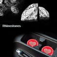 thumbnail image 4 of 2Pack Heart Bling Car Cup Mats - PVC+Rhinestone,Non-Slip, Heat-Resistant - For Women, Car/Home/Office Decor (Black), 4 of 6