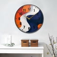 thumbnail image 2 of Yayeee Wall Clock Battery Operated 9.5" Silent Non-Ticking for Living Room, Blue Abstract Wavy, 2 of 8
