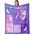 thumbnail image 2 of 7 Year Old Girl Birthday Gifts, Gifts for 7 Year Old Girls, 7 Year Old Girl Gift Blanket 60"X50", Girls Birthday Gifts Age 7, Birthday Gifts for 7 Year Old Girls, 7th Birthday Gifts for Girls, 2 of 6