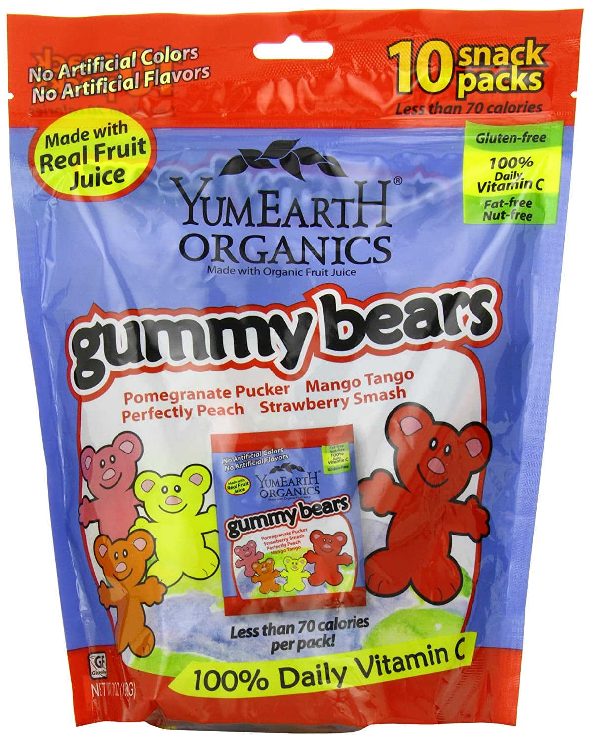 YumEarth Organic Gummy Bears, 10 Count