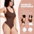 thumbnail image 5 of Qric Backless Bodysuit Slimming Shapewear for Women Tummy Control Overbust Body Shaper Brown S, 5 of 8