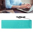 thumbnail image 4 of 108 Keys Foldable Silicone Keyboard, Ultra Thin Dustproof Rollable Foldable Usb Wired Waterproof Mute Typing Full Sealing Foldable Keyboard For Laptop, Travel, 4 of 8