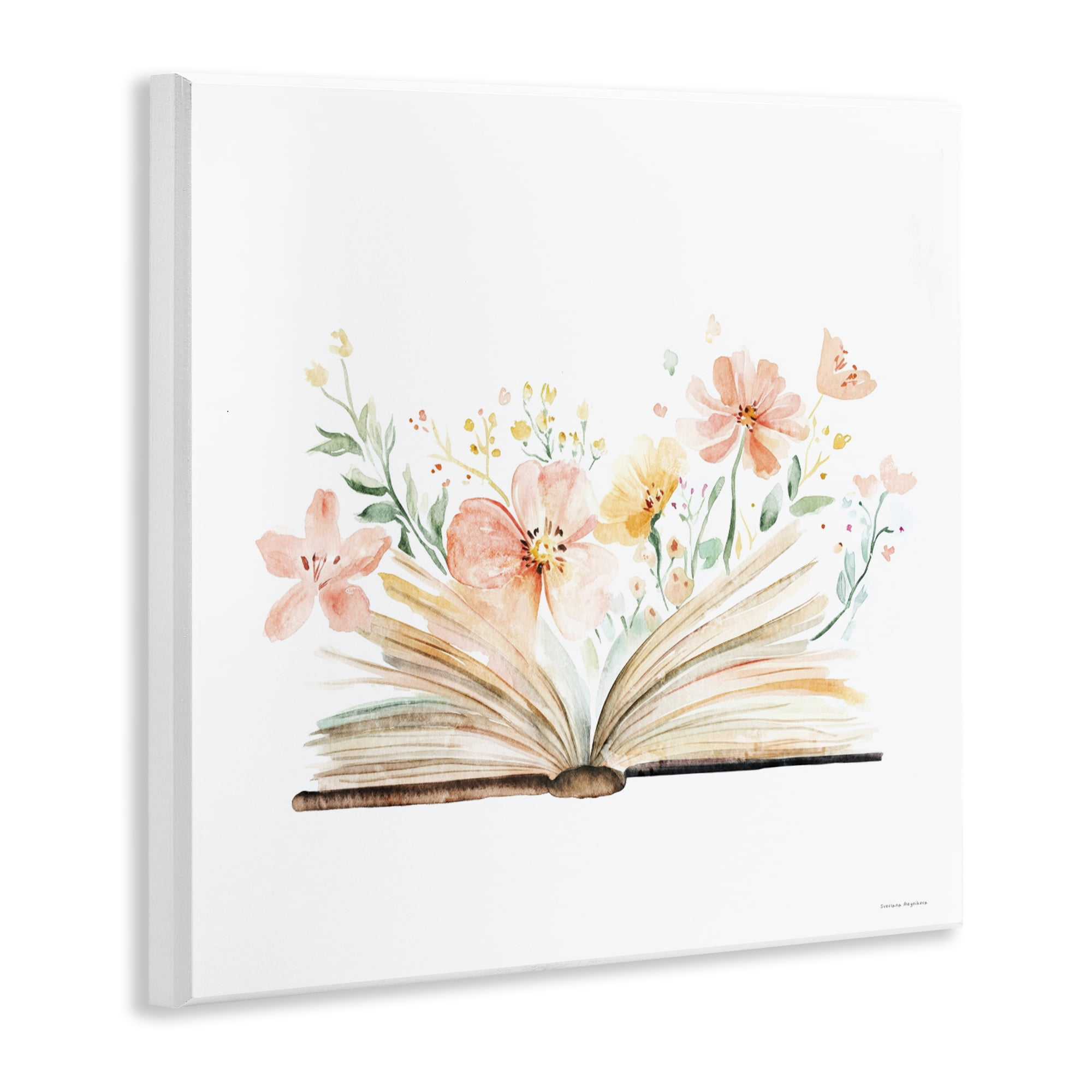 Stupell Industries Floral Flourishing Words Wall Plaque Art, design by Svetlana Aleynikova