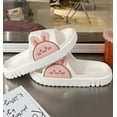 thumbnail image 4 of Sandalias de ducha para mujer, zapatillas con punta abierta, lindas pantuflas de conejo, pantuflas para el hogar, pantuflas de baño para hombres y mujeres, secado rápido, tamaño blanco: 38-39 TUNC Sencillez, 4 of 5