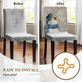 thumbnail image 5 of Christmas Snowman Chair Covers Set of 6 Snowflake Grey Cotton and Linen Chair Back Covers Stretch Removable Washable Slipcovers Protector for Dining Room Kitchen Party Decor, 5 of 5