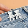 thumbnail image 2 of JeashCHAT Button Pins for Jeans Pants, Cute Bear No-Sew Jean Buttons Perfect Fit Tighten Waist, Instant Adjust Too Big Pants Waist, Detachable Decorative Waist Button, 2 of 3