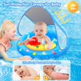 thumbnail image 2 of Flotador de piscina para bebés HINZER Blue Shark con toldo de 3 a 36 meses, 2 of 6