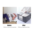thumbnail image 2 of Yuarrent Bolsa organizadora de almacenamiento de ropa de gran capacidad con ventana transparente para edredones, mantas, ropa de cama, bolsa de Cubiertas para muebles de jardín Yuarrent HA039354-00, 2 of 6