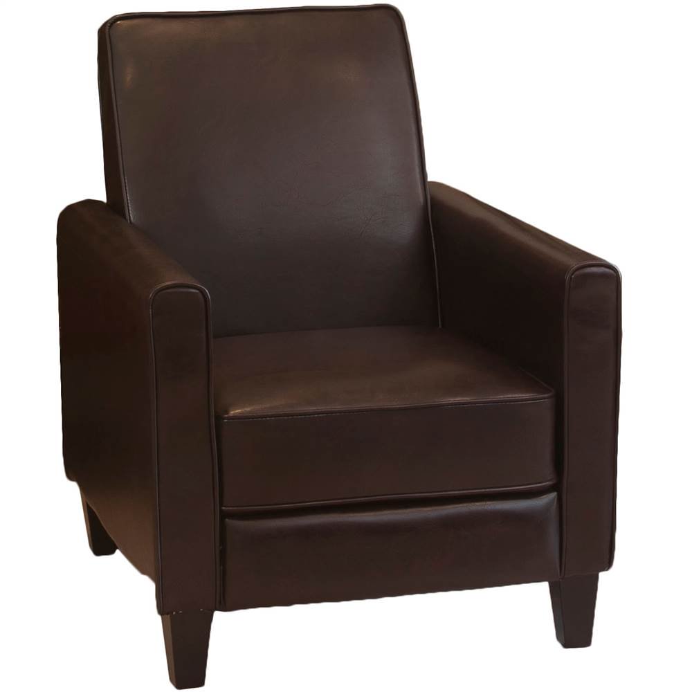 Leather Recliner Club Chair