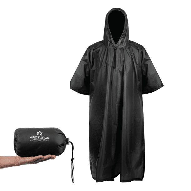 Arcturus Lightweight Reusable Rain Poncho for Adults, 7 Colors