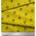 thumbnail image 3 of Soimoi Yellow Cotton Jersey Fabric Artistic Floral Printed Craft Fabric by the Yard 58 Inch Wide, 3 of 3