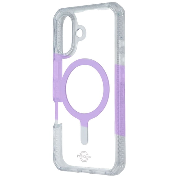 ITSKINS Hybrid_R // Mood Case for MagSafe for Apple iPhone 16 - Clear / Purple