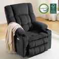 thumbnail image 5 of MCombo Large Lay Flat Dual Motor Power Lift Recliner for Big and Tall Elderly, Fabric(Dark Grey), 5 of 10