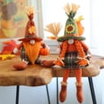 thumbnail image 5 of Cute Harvest Festival Maple Leaf Scarecrow Long-Legged Dwarf Doll Ornaments Gnome Spring Flowers Elf Home Farmhouse Decoration, 5 of 8