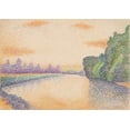 thumbnail image 2 of Dubois-Pillet, Albert 14x11 Gold Ornate Wood Framed with Double Matting Museum Art Print Titled - The Banks of the Marne at Dawn, 2 of 4