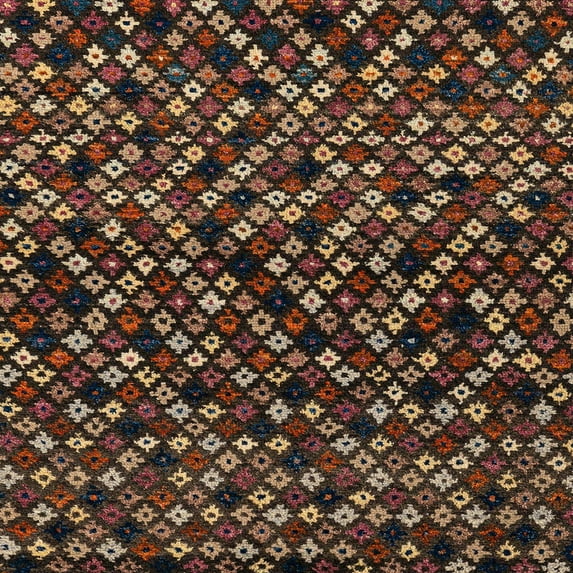 Ahgly Company Indoor Square Abstract Red Abstract Area Rugs, 8' Square