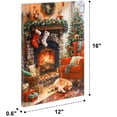 thumbnail image 2 of Christmas Canvas Prints Wall Art, Snowy Scene Picture for Holiday Decor, Painting Fireplace Christmas Tree Canvas Printing for for Living Room, Bedroom, 16'' x 12'', 2 of 4