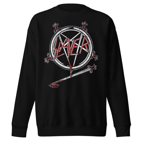 Slayer Sword Logo Jumbo Print Unisex Sweatshirt - Black - Small
