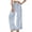 Blue, variant on kaondbfi Dress Pants Women Petite High Waisted Wide Leg Summer Beach Vacation Women's Pants Casual Trousers