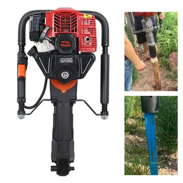 ZhdnBhnos 2 Stroke  52cc Gas-Powered T-Post Driver Fence Farm Push Pile Digger Hammer Drills with Standard Sleeves