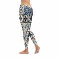 thumbnail image 2 of SUNENAT Gorgeous Patchwork Moroccan Tile Stretchy Capri Leggings Skinny Yoga Pants XXL, 2 of 4