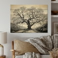 thumbnail image 2 of Designart "Graphite Reverie Monochrome Tree" Floral Print on Natural Pine Wood, 2 of 5