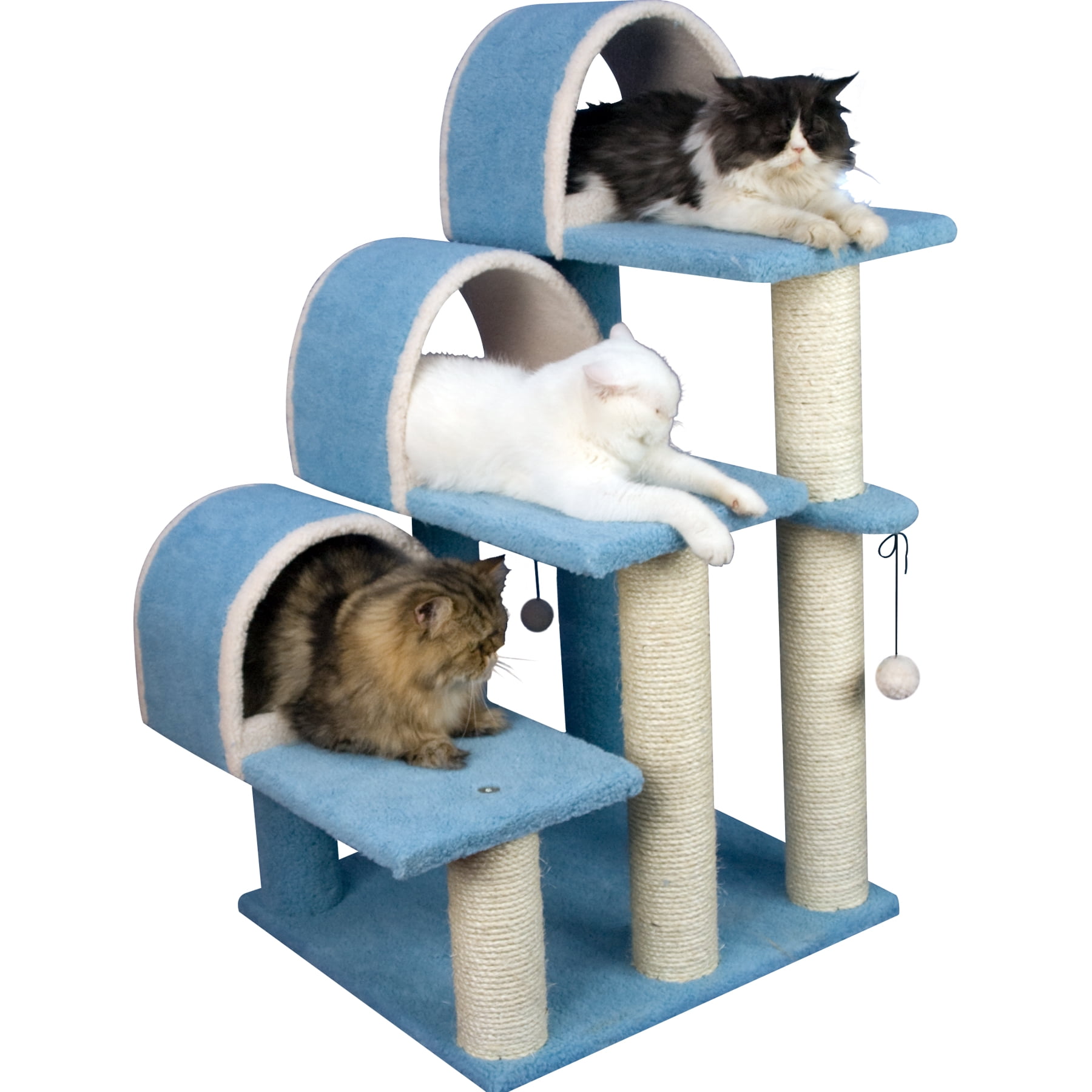 Armarkat Classic Real Wood Cat Tree Model B3803, 38 inch Sky Blue