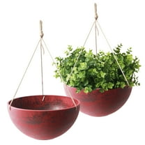 Acerra 14" Hanging Basket, Red Marble, 2 Pack