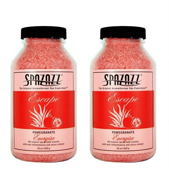 Spazazz Aromatherapy Spa and Bath Crystals - Pomegranate 22oz (2 Pack)