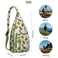 thumbnail image 2 of Farmhouse Floral Crossbody - Rustic Sunflower & Butterfly Pattern, Multi-Pocket Anti-Theft Daypack, 2 of 4