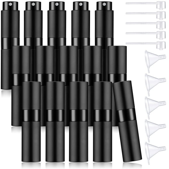 Botella de aerosol recargable para atomizador de perfume, 8 ml, Remerry x15, negra