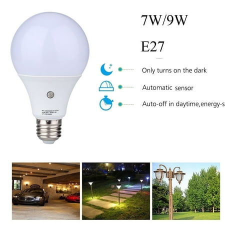 E27 Led Dusk To Dawn Sensor Light Bulbs Built In Photosensor E27 Led Dusk To Dawn Sensor Light Bulbs Built In Photosensor Detection Auto Switch