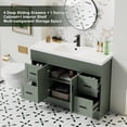 thumbnail image 4 of 48" Freestanding Single Sink Bathroom Vanity with Resin Top, Faucet and Drain, EPA Certified, 4 of 9