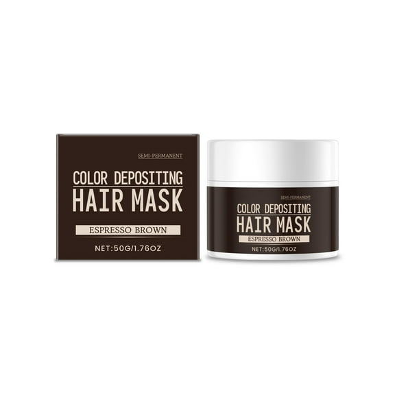 HHBEAUTY Color Depositing Semi-Permanent Hair Dye Conditioner - For Natural & Color-Treated Hair, Moisturizing Shea Butter & Coconut Oil - Vegan & Cruelty-Free, Espresso Brown