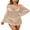 Apricot, variant on Charmo Womens V Neck Swim Cover Up Hollow Out Swimwear Tie Back Bikini Beachwear