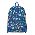 thumbnail image 3 of Cute Spiral Seashell Fish Nautical Travel Backpack – Lightweight Travel Backpack with Tropical Marine Design, Comfortable Carrying, Anti-theft Features for Daily Commuting and Beach Trips, 3 of 4