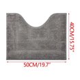 thumbnail image 2 of U-Shaped Contour Toilet Mat, Soft Microfiber Bathroom Rug, Non Slip, Quick Dry & Absorbent, Machine Washable,Gray, 19.7"x15.75", 2 of 6