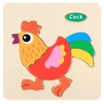 thumbnail image 1 of C Toddlers Wood Shape Puzzle Toy With Animal Designs For Learning And Concentration, 1 of 3